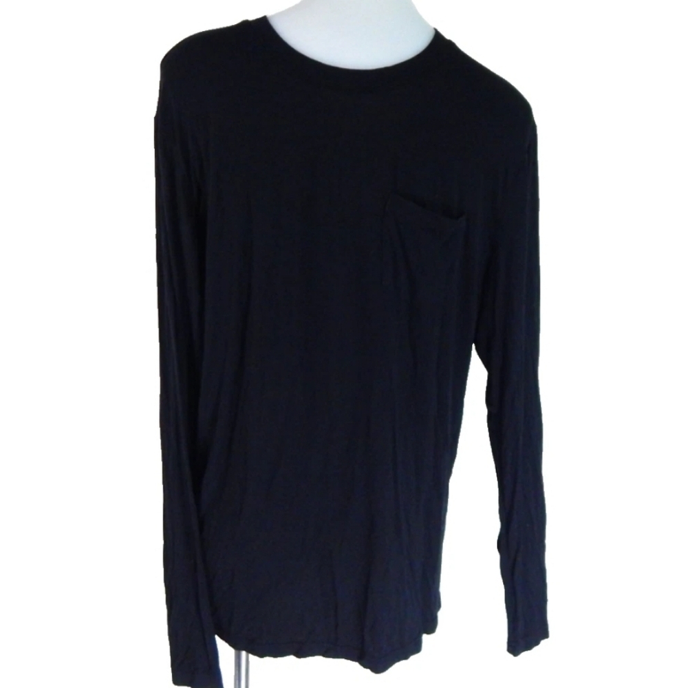 Kyte Living Black Long Sleeve Pocket Tee